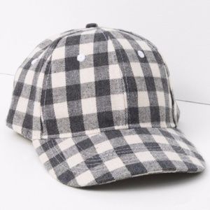 NEW Cocus Pocus Buffalo Check Baseball Cap Hat Black Off-White